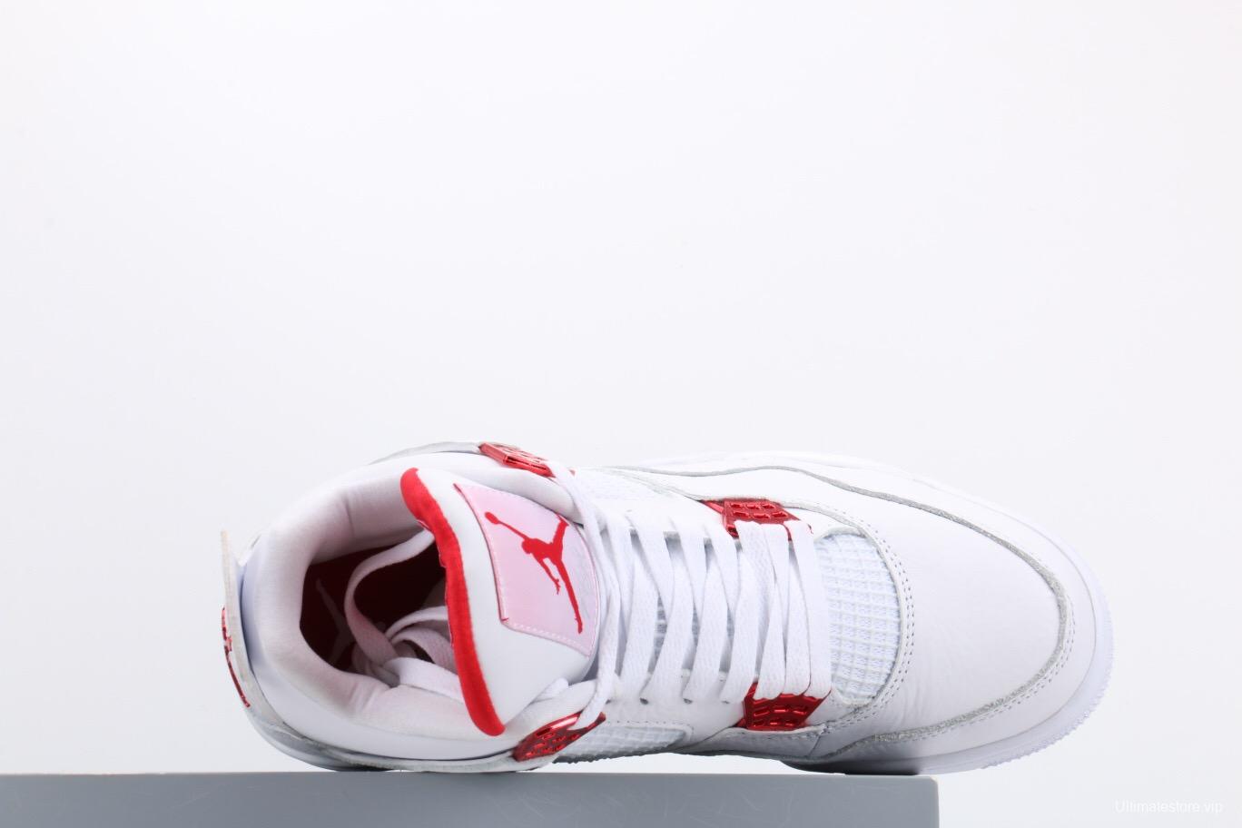 Air Jordan 4＇White University Red＇