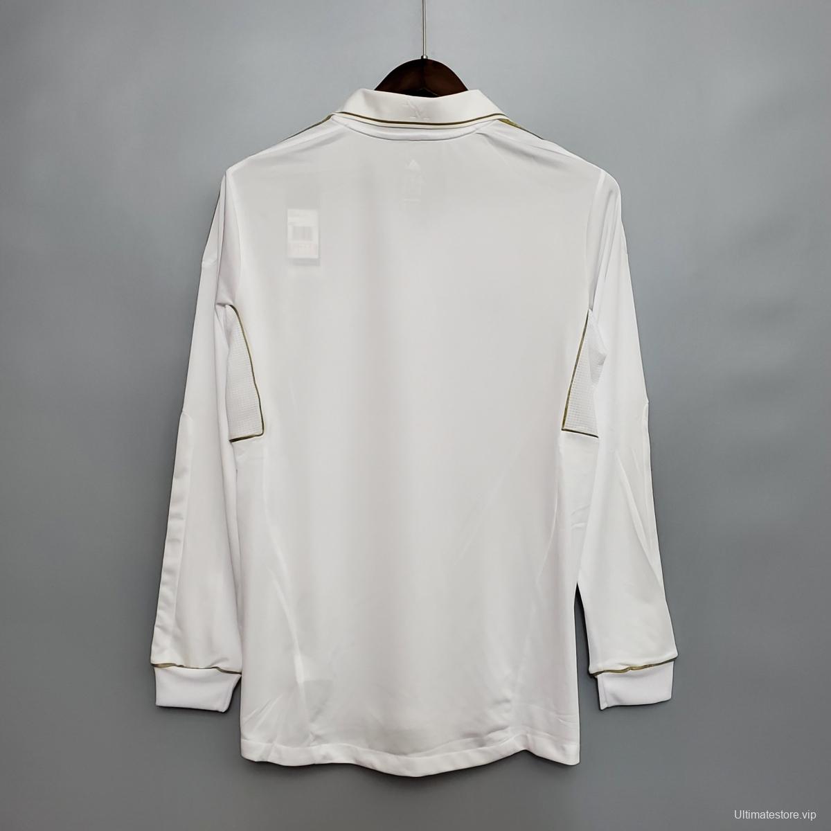 Retro Real Madrid 11/12 Long sleeve home Soccer Jersey
