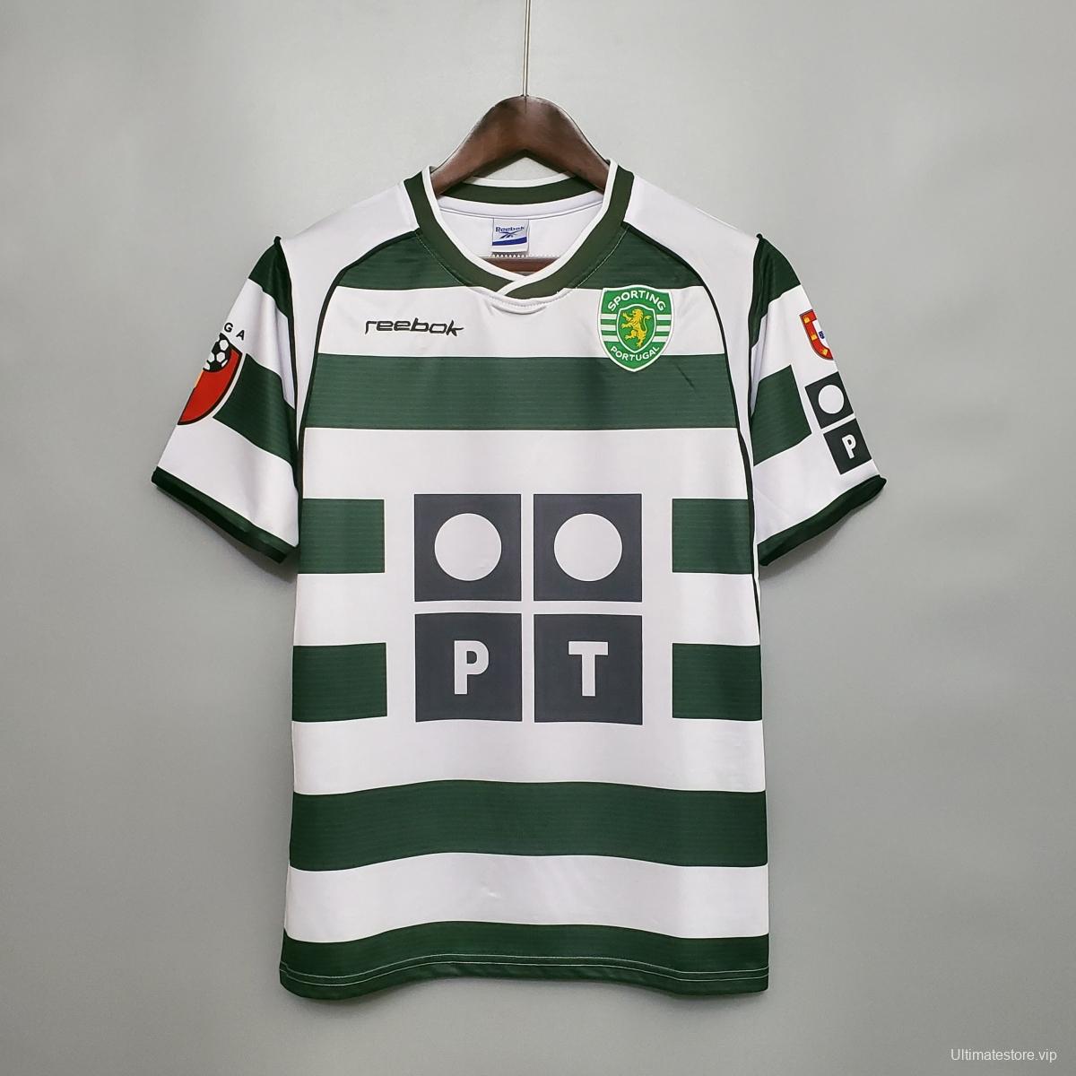 Retro Sporting Lisbon 01/03 home Soccer Jersey