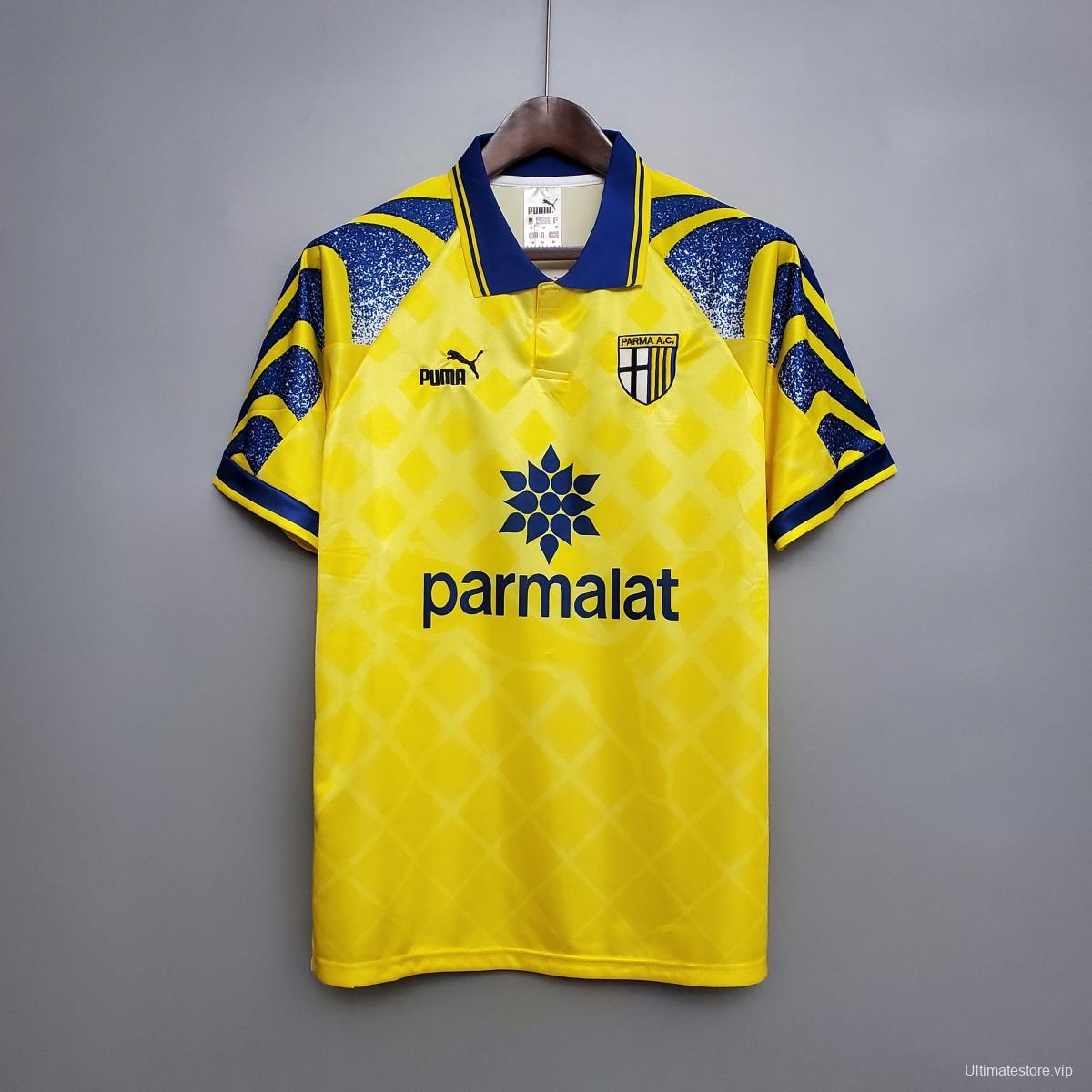 Retro Parma 95/97 Yellow Soccer Jersey