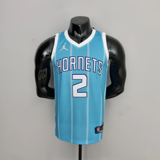 75th Anniversary Ball #2 Charlotte Hornets Blue NBA Jersey