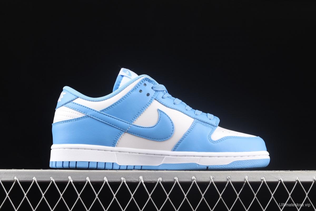 NIKE DUNK Low University Blue White Blue North Carolina White Blue Slam Dunk Series low side Leisure Sports Skateboard shoes DD1391-102