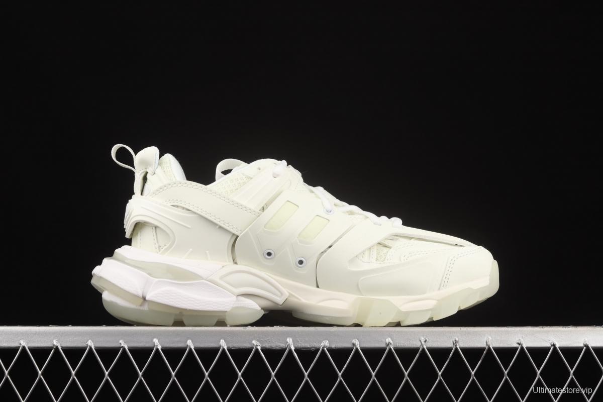 Balenciaga Sneaker Tess s.Gomma Res BI ALV/TIS EFF NUBUK/TIS E 2020 latest color matching luminous white trendy running shoes W3CR19000