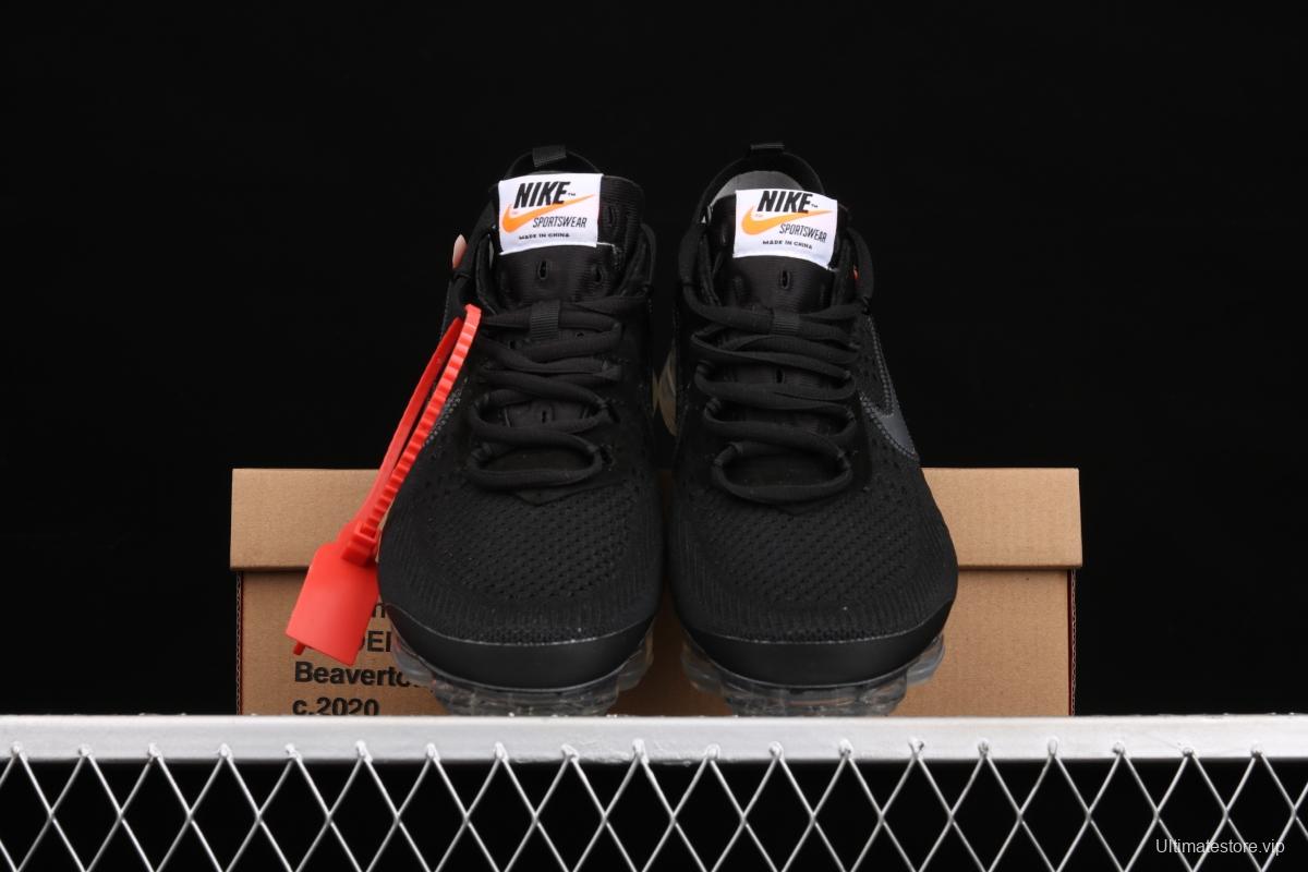 OFF-White x NIKE Vapor Max joint name steam air cushion jogging shoes AA3831-002