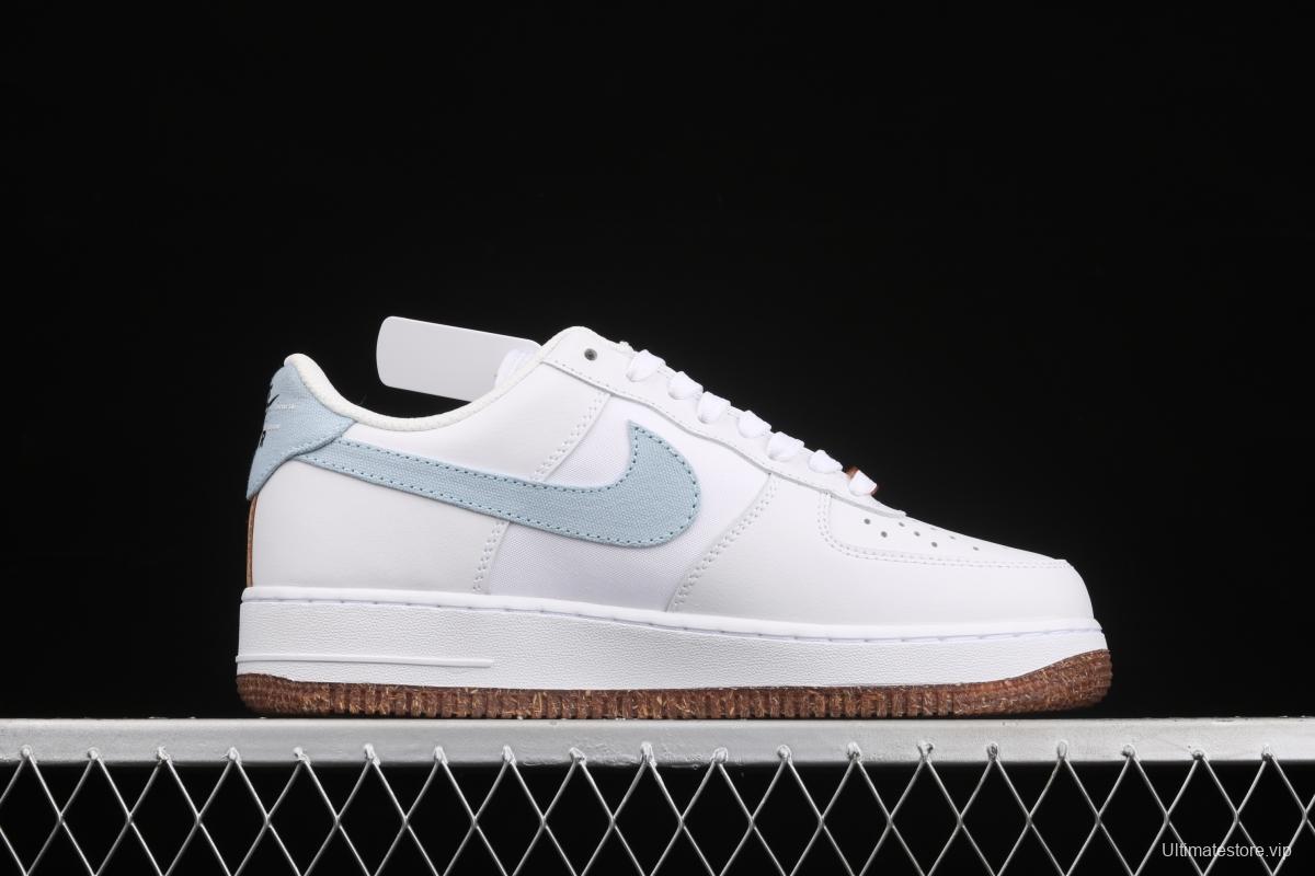 NIKE Air Force 1x07 canvas spliced low-top casual board shoes CZ0338-100