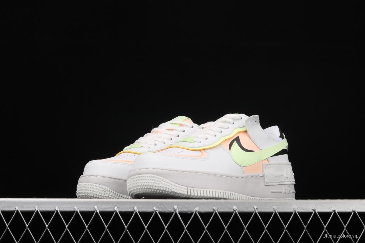 NIKE Air Force 1 ShAdidasow light weight heightened low-top 100-board shoes CW6030-107,