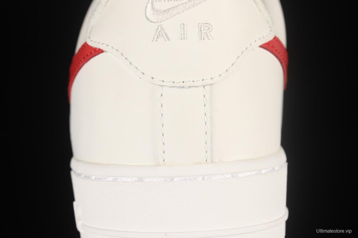 NIKE Air Force 1x 07 Low Air Force White and Red low-top Leisure Board shoes 315115-126