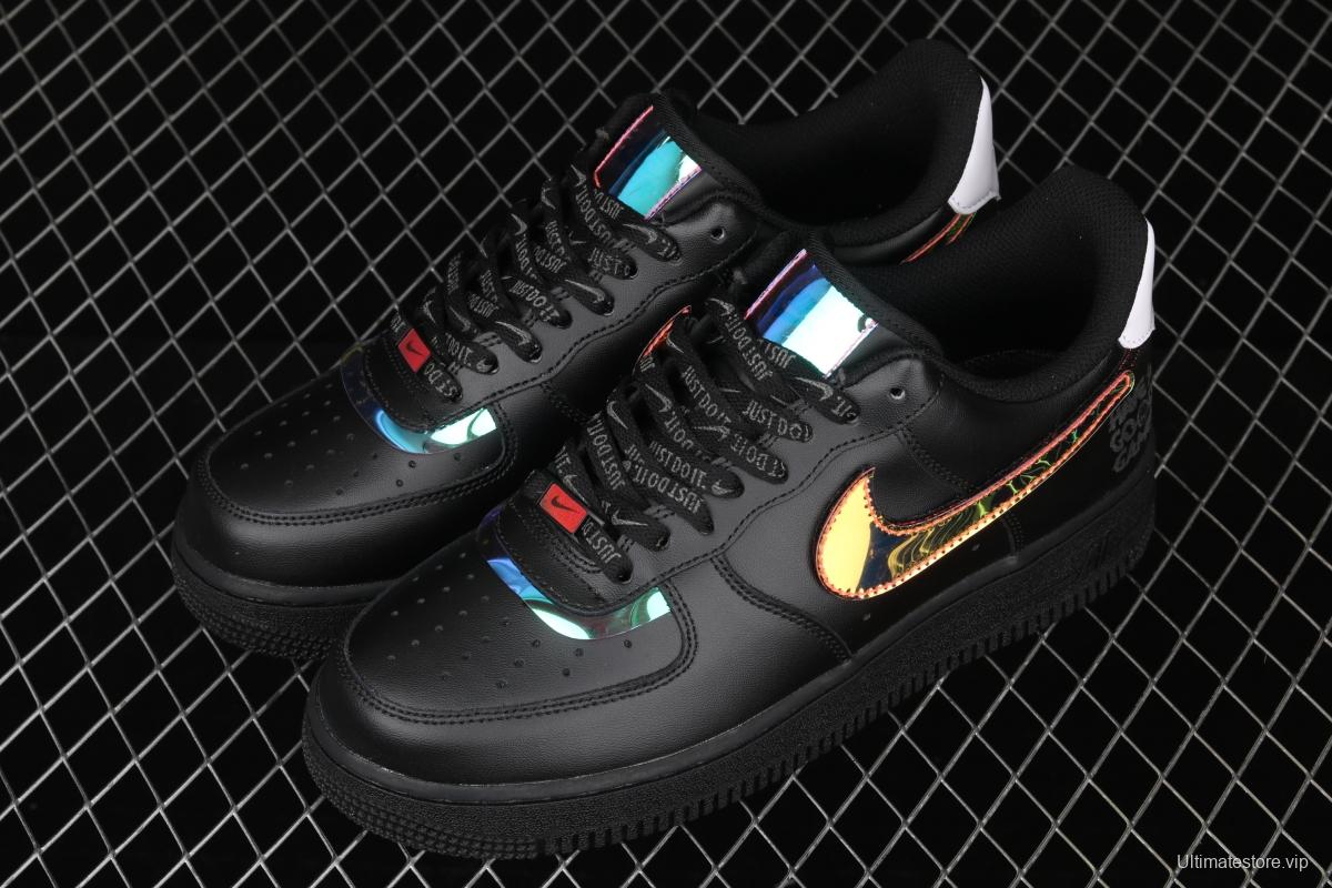 NIKE Air Force 11607 LV8 Good Game video game limits black dazzling laser Velcro low upper board shoes DC0710-101,