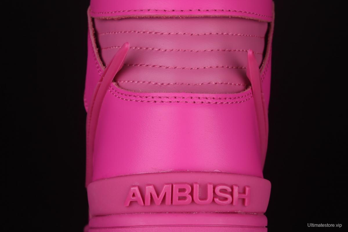 Ambush x NIKE DUNK High joint style pink high-top casual board shoes CU7544-600