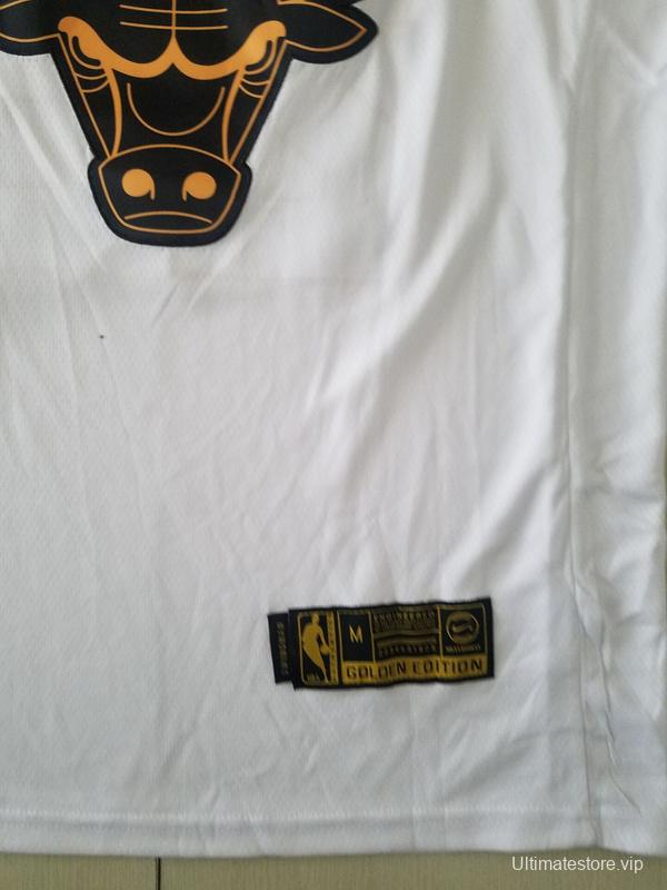 Michael Jordan 23 White Golden Edition Jersey