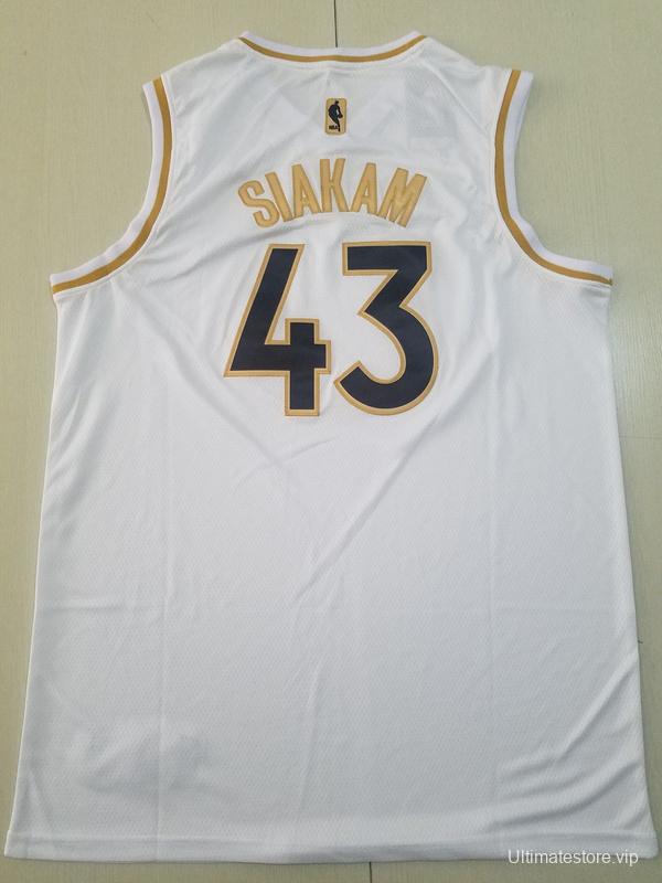 Pascal Siakam 43 White Golden Edition Jersey