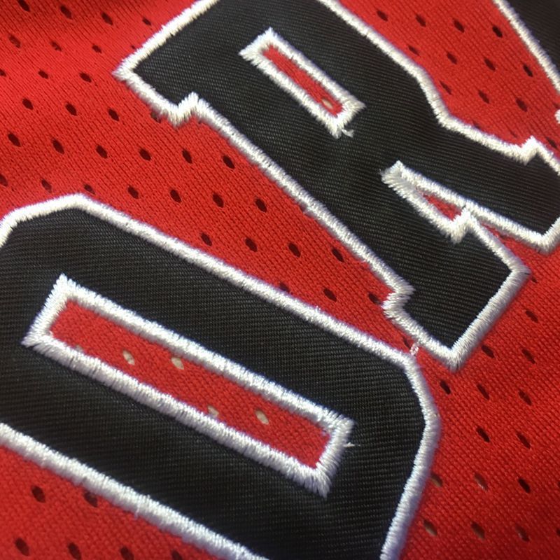 Men's Michael Jordan Red Retro Classic Team Short Sleeve Jersey