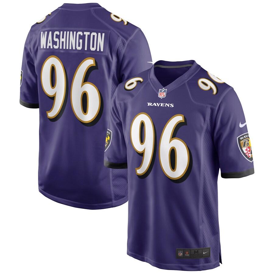 Men's Broderick Washington Purple Player Limited Team Jersey