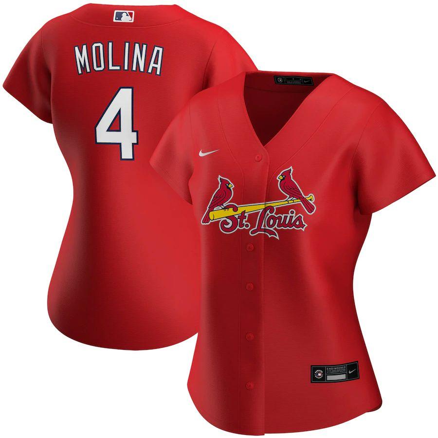 Women's Yadier Molina Red Alternate 2020 Player Team Jersey