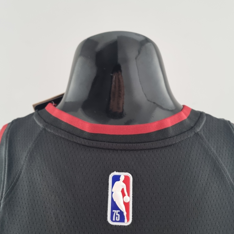 75th Anniversary Miami Heat OLADIPO#4 Black NBA Jersey