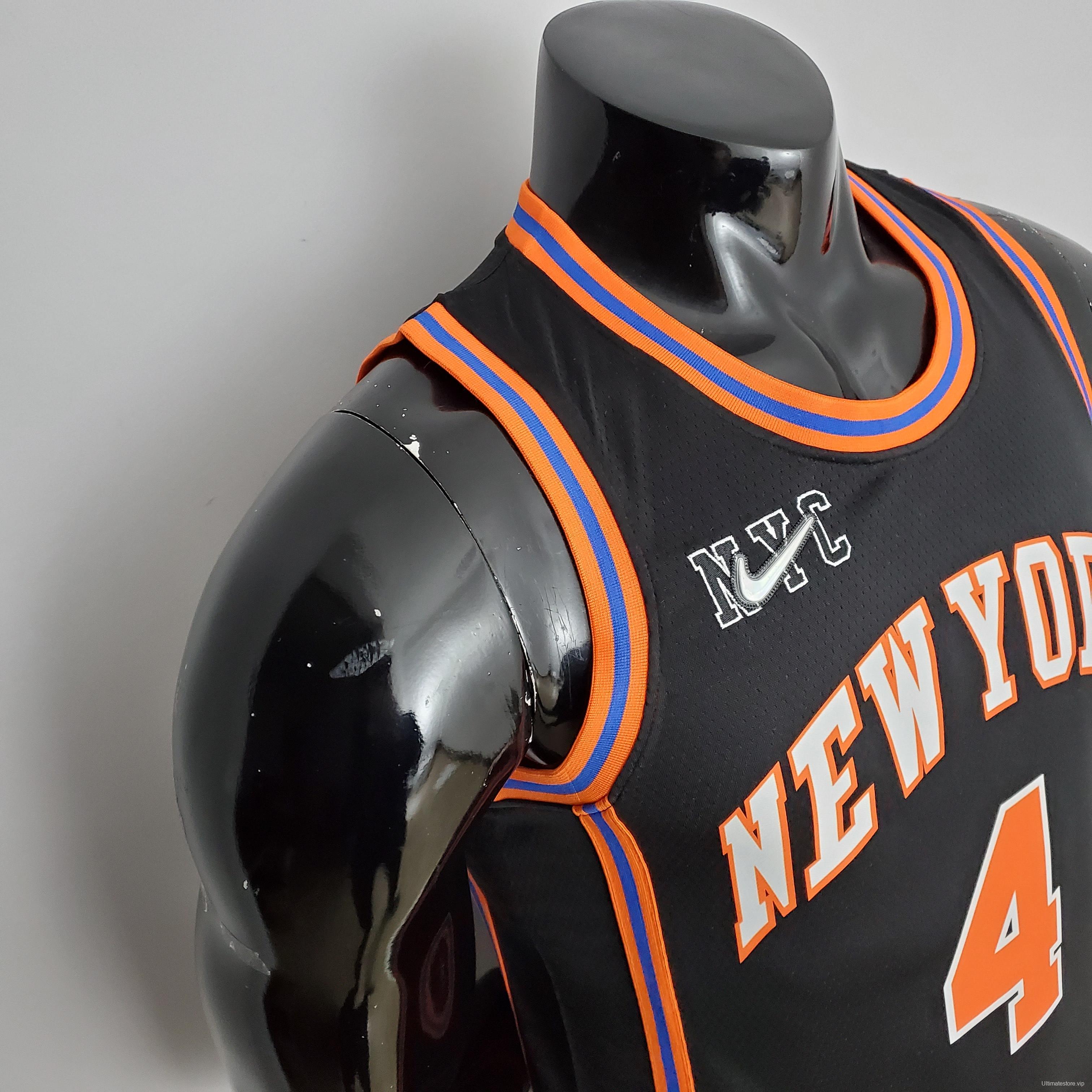 2022 Season Rose#4 Knicks Urban Edition Black NBA Jersey