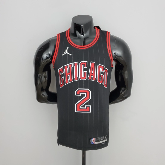 75th Anniversary Ball #2 Bulls Flyers Black NBA Jersey