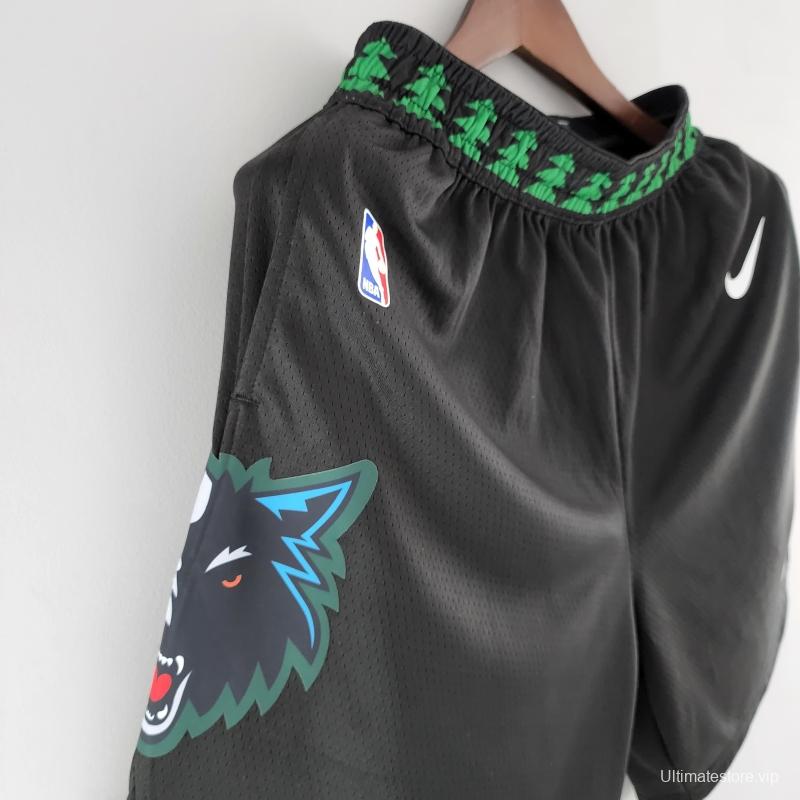 Minnesota Timberwolves Retro NBA Shorts Black