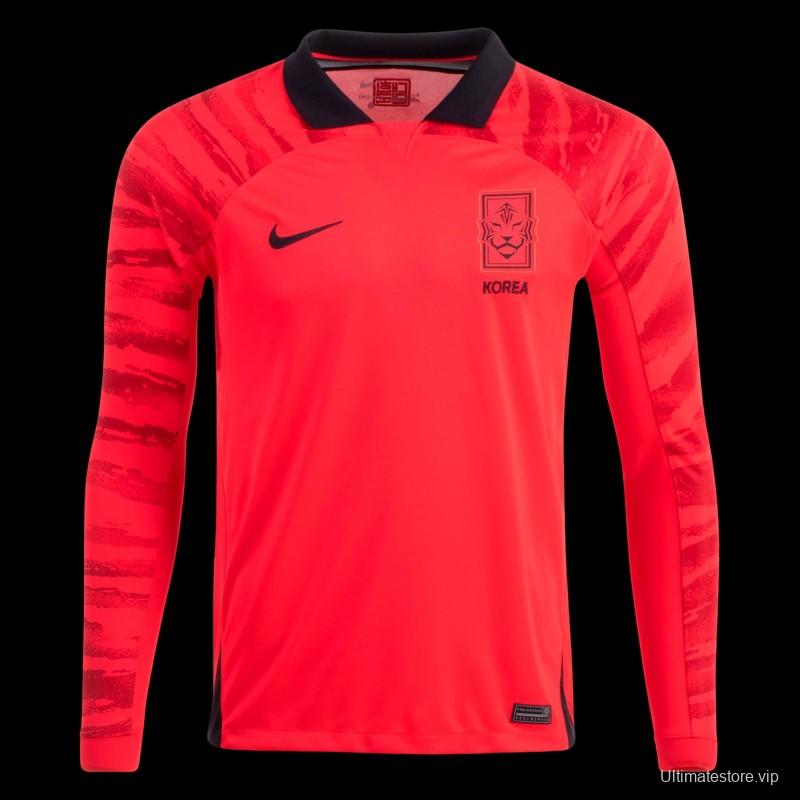 2022 Korea Home Long Sleeve Jersey