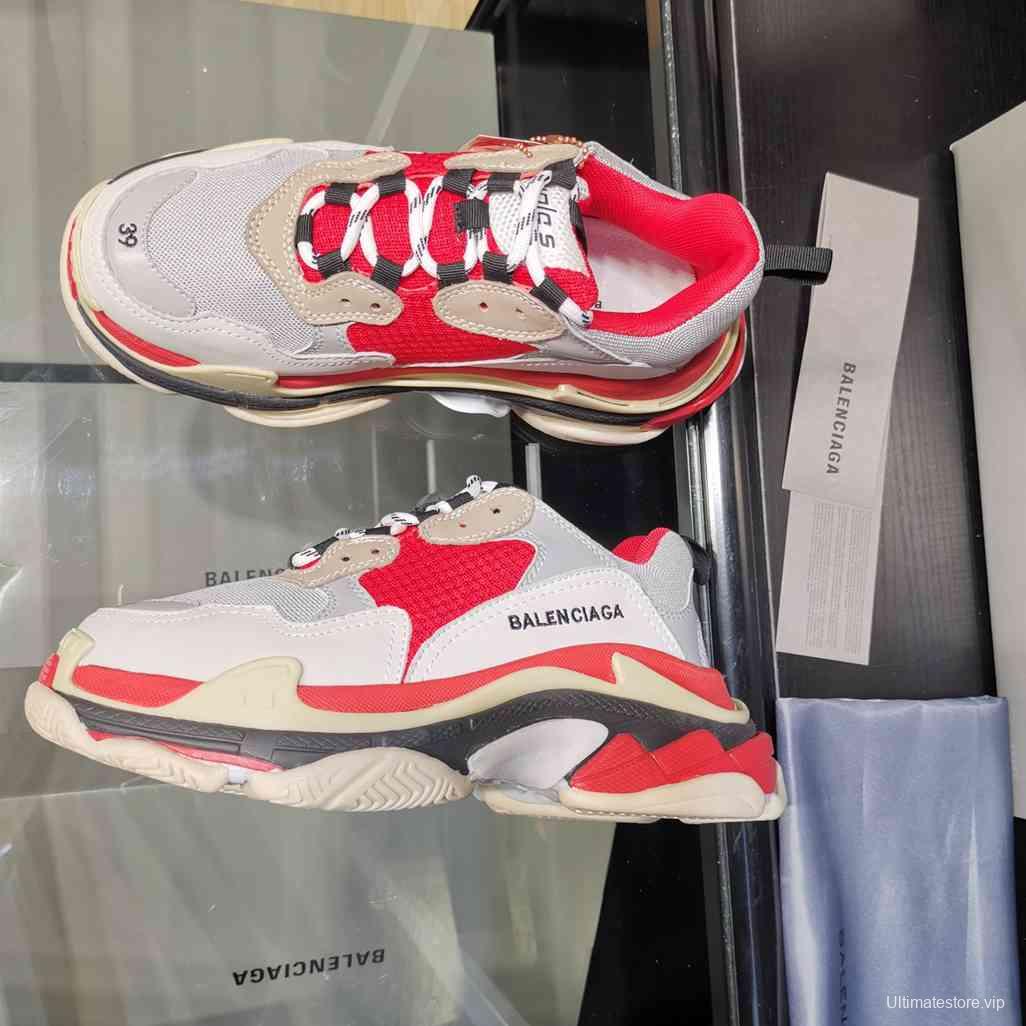 Men/Women Balenciaga Triple S Sneaker Red/Purple Item Ab5580330