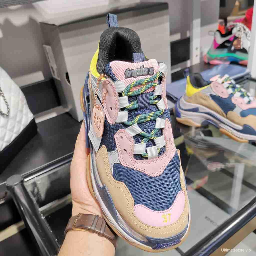 Men/Women Balenciaga Triple S Sneaker khaki/Blue Item Ab5580330