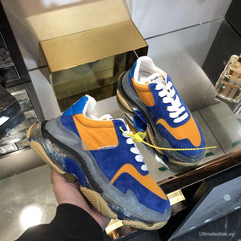 Men/Women Balenciaga Triple S 2.0 Sneaker Blue/Orange