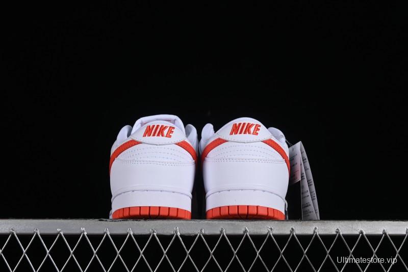 Nike SB Dunk Low White Orange Low-Top Casual Skateboarding Shoes - DV0831-103