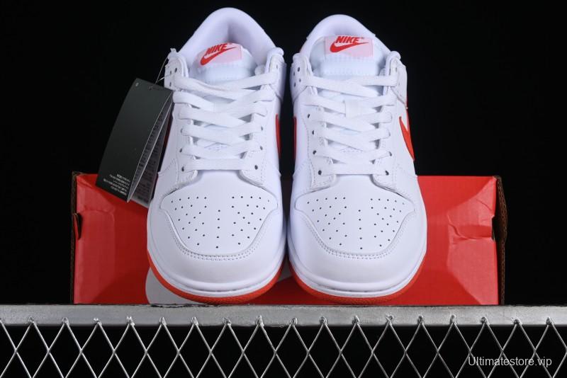 Nike SB Dunk Low White Orange Low-Top Casual Skateboarding Shoes - DV0831-103
