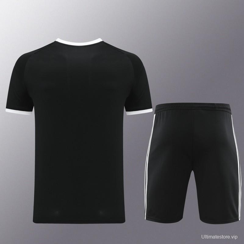 24/25 Adidas Original Black Short Sleeve Jersey+Shorts