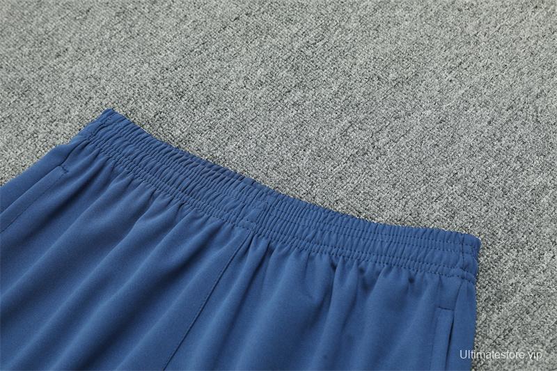 24/25 Manchester City Blue Half Zipper Jacket+Long Pants