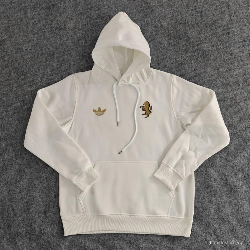 2024 Juventus Black/Navy/Grey/Beige/White Hoodie With Golden Badge