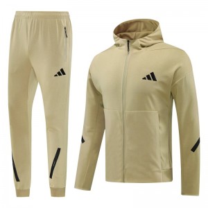 2024 Adidas Yellow Hoodie Full Zipper Jacket +Long Pants