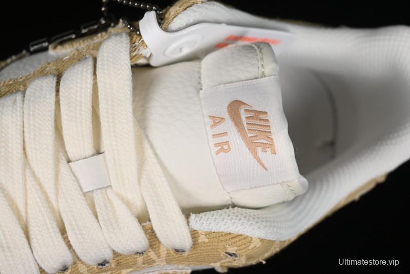 Nike Air Force 1 '07 Low LV Collaboration - Khaki Double Swoosh Low-Top Casual Sneakers - HD1968-027