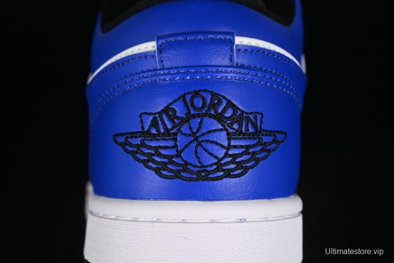 Nike Air Jordan 1 Low Retro Basketball Shoes White Blue - 553558-124