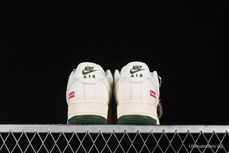 Nike Air Force 1 '07 Low Supreme Casual Sneakers in Beige Red Green - XZ6188-009