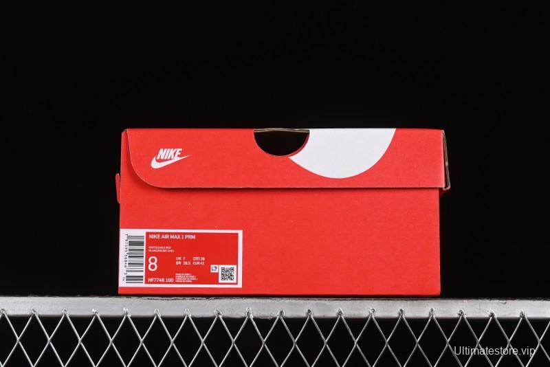 Nike Air Max 1 Retro Running Shoes with Half-Sole Air Cushion - HF7746-100