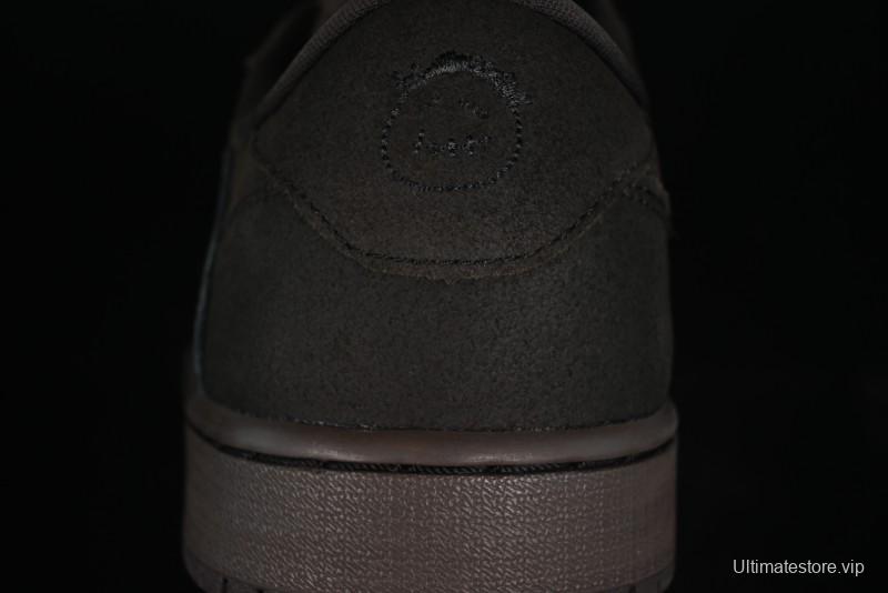 Nike Travis Scott x Air Jordan 1 Low OG AJ1 Collaboration Reverse Swoosh Sneakers - DM7866-202