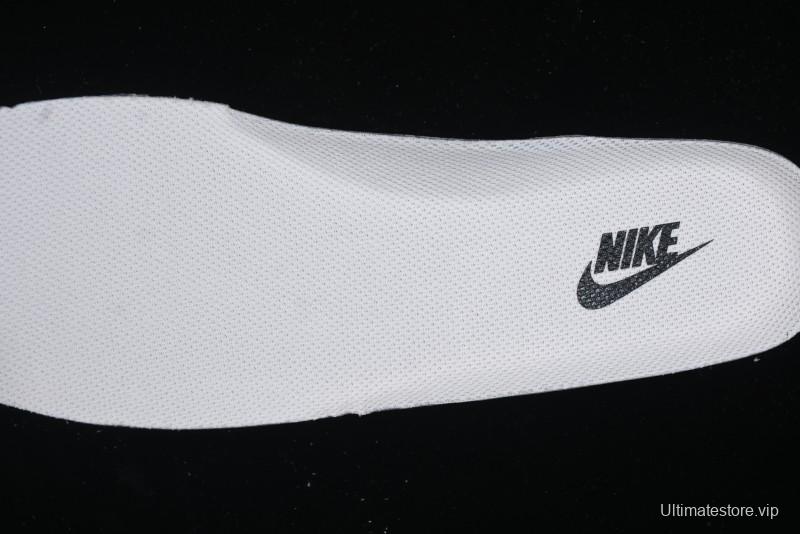 Nike Air Force 1 '07 Low Stussy Collaboration - Black White Mini Swoosh Low-Top Casual Sneakers - SJ6698-010