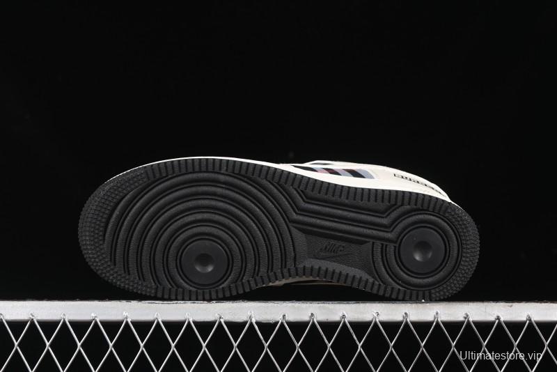Nike Air Force 1 '07 Low Burberry Collaboration - White Black Check Low-Top Casual Sneakers - DF0180-005