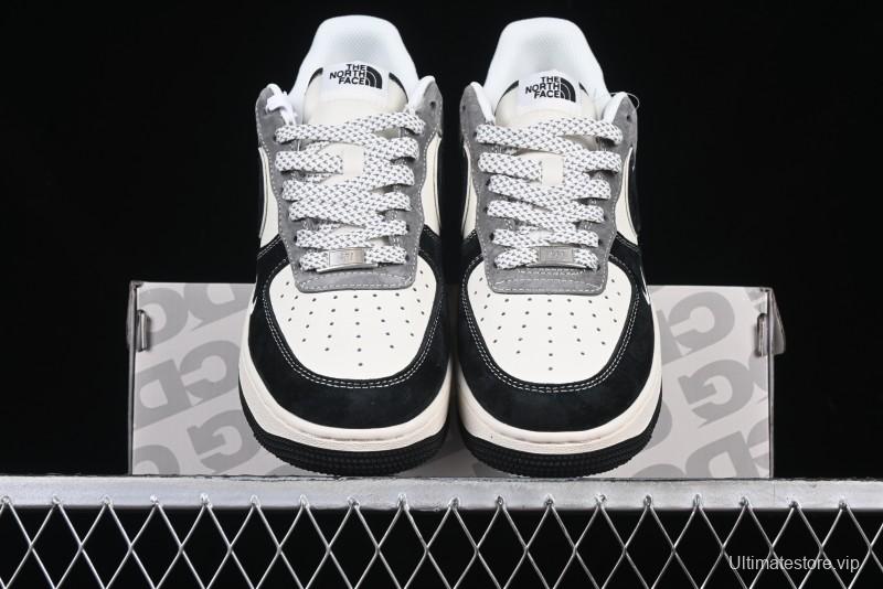 Nike Air Force 1'07 Low The North Face Collaboration Black Beige Grey Casual Sneakers - XZ6188-976