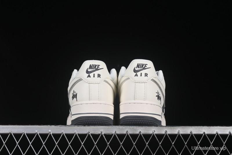 Nike Air Force 1 '07 Low Stussy Collaboration Beige Grey Casual Sneakers - XZ6188-726