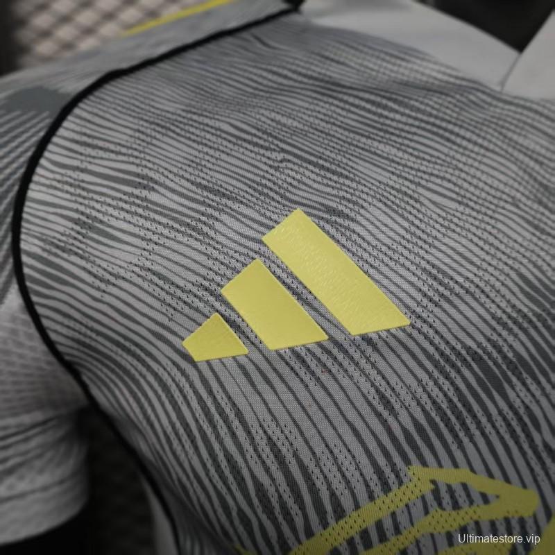 Player Version 25/26 Club America Grey with Diagonal Stripe Pattern Jersey