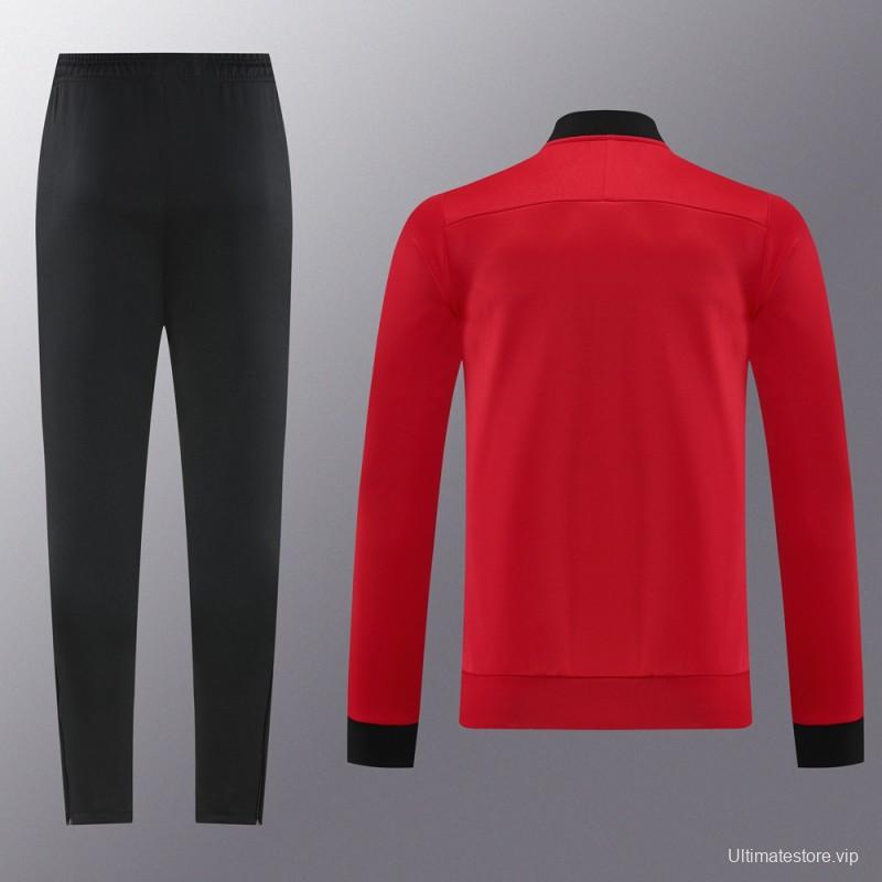 2025 NIKE Red Full Zipper Jacket + Long Pants