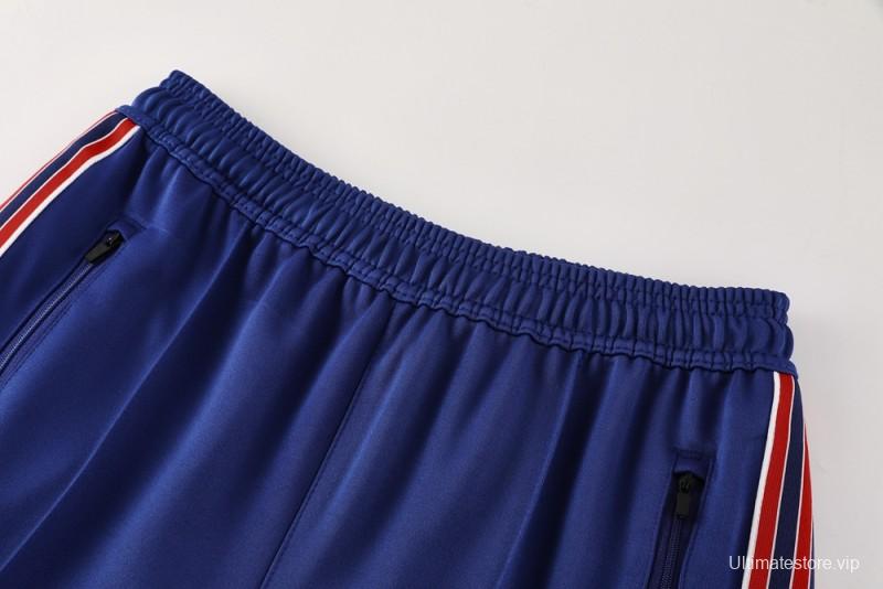 25/26 Arsenal Blue with Red & White Stripes Full Zipper Jacket +Long Pants