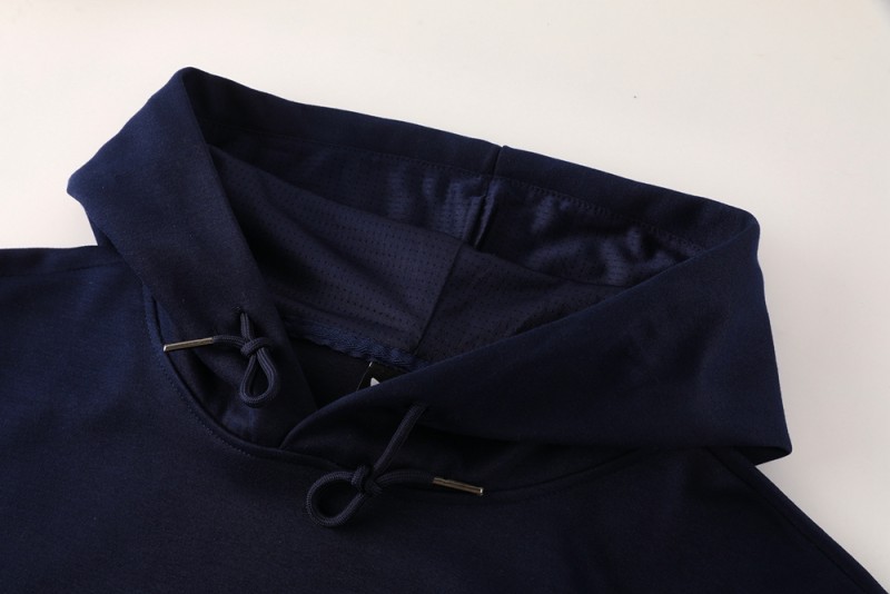 25/26 Real Madrid Navy Hoodie Full Zipper Jacket + Long Pants