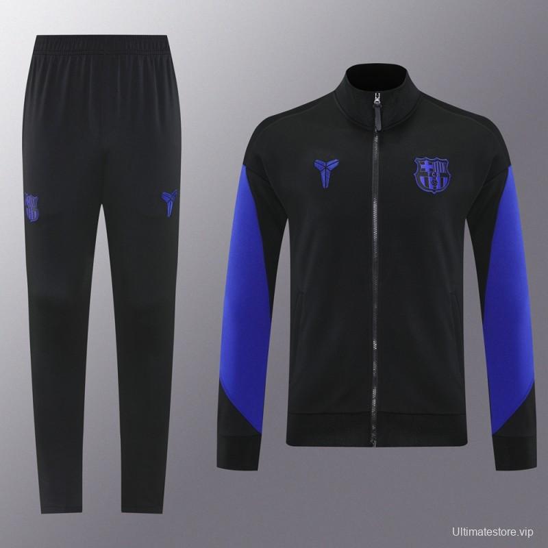 25/26 Barcelona Black/Blue Full Zipper Jacket +Long Pants