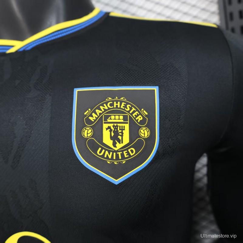 Player Version 25/26 Manchester United Third Black Long Sleeve Jersey
