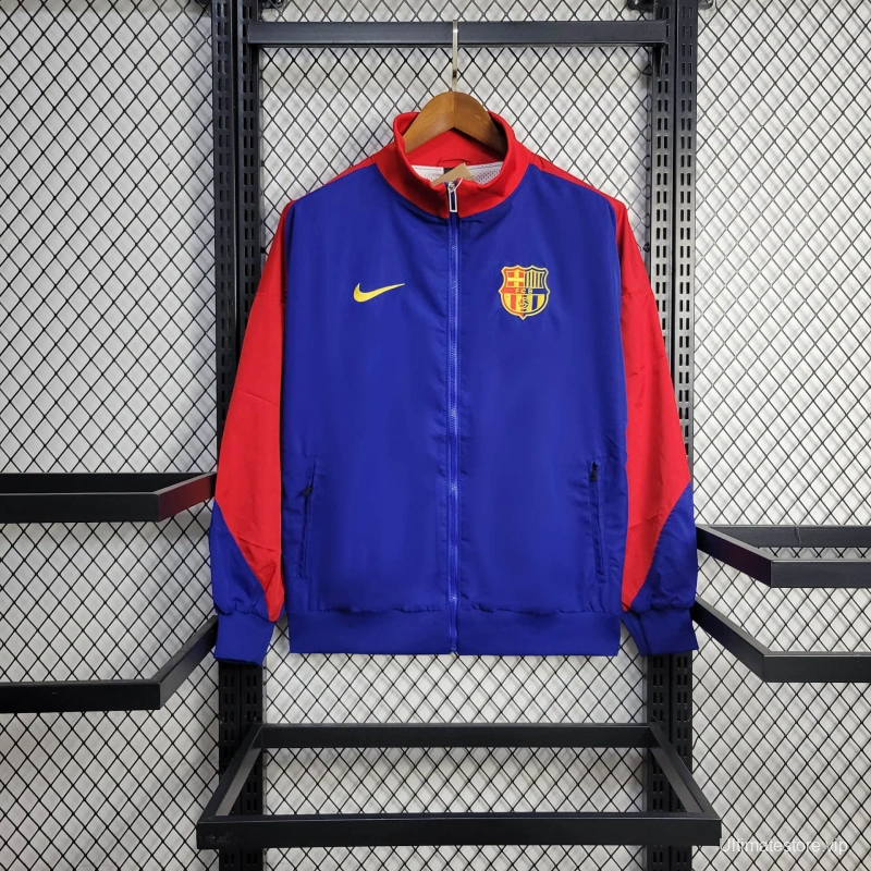 25/26 Barcelona Jacket Blue Windbreaker