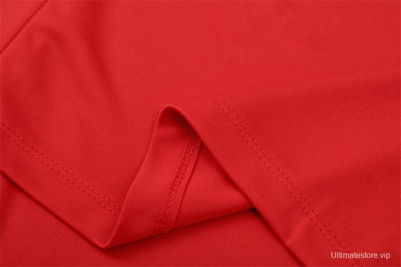 Retro 05/06 AC Milan Red Half Zipper Jacket+Long Pants