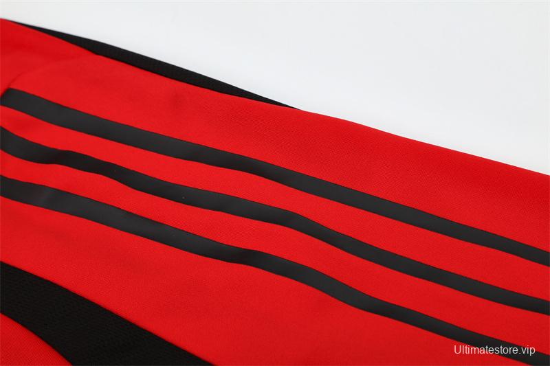 Retro 04/05 AC Milan Red Half Zipper Jacket+Long Pants